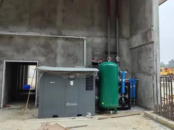 Low Pressure Screw Compressor for Cement Conveying
